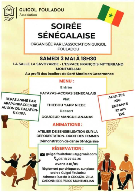 Soirée sénégalaise organisée par l'association Guigol Fouladou